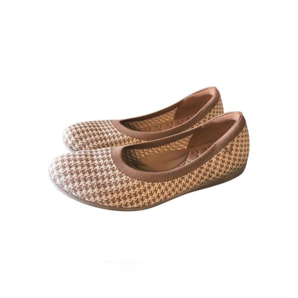 Vivaia Ballet Flats Round Toe Claire 42, 11 US Houndstooth Comfort Packable - Picture 6 of 9